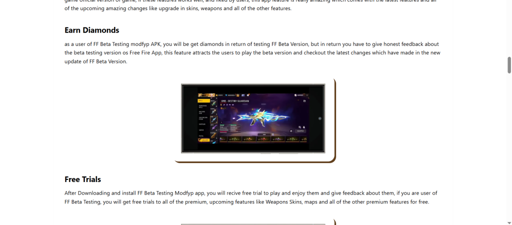 FF Beta Testing Modfyp APK For PC 3
