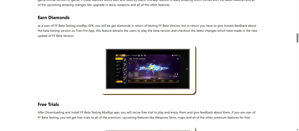 FF Beta Testing Modfyp APK For PC 3