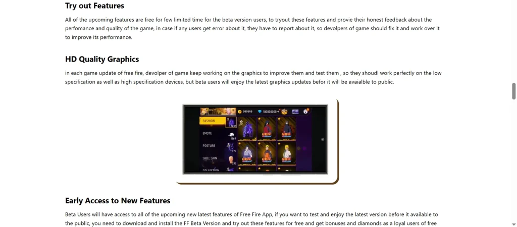 FF Beta Testing Modfyp APK For PC 4